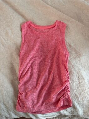 lululemon athletica Pink Heather Ruched Side Tank Top